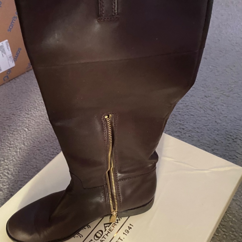 Coach Brown Soft Leather Tall Boots - Picture 2 of 7